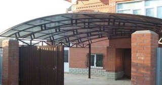 Козырек над откатными воротами в Вологде от 1731 рублей - монтаж, цена
