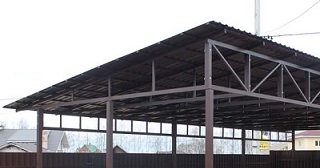 Односкатные навесы из профнастила 4 на 4: монтаж и продажа в Вологде от 1731 руб.